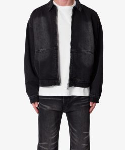 Denim Chore Coat - Washed Black