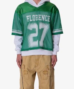 Layered Jersey Hoodie - Green