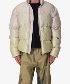 Ombre Puffer Jacket - Cream